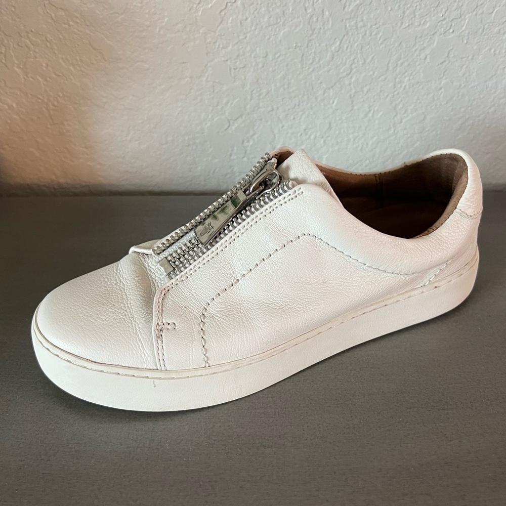 Frye Lena Zip Leather Sneaker